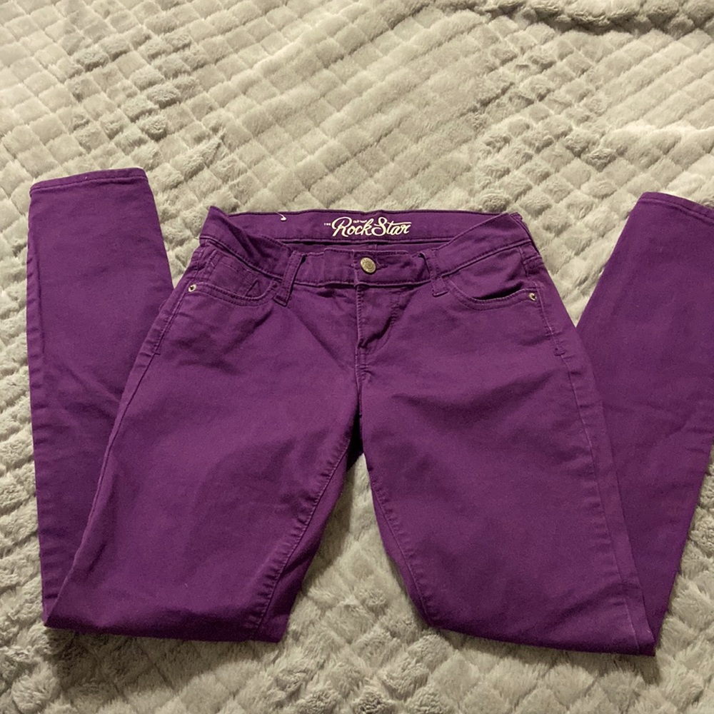 OLD NAVY juicy grape rockstar jeans